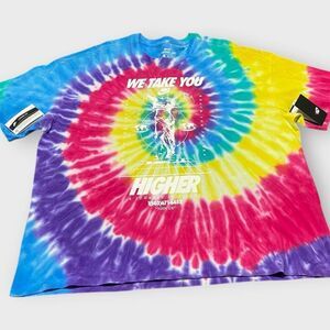 Nike Vibe Tie Dye Loose Fit Oversized Hippie T-Shirt BQ1031-100 Mens size 2XL
